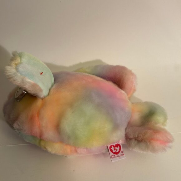 2000 TY Beanie Baby Buddy Coral The Fish Rainbow Tie Die stuffed animal - Picture 4 of 8